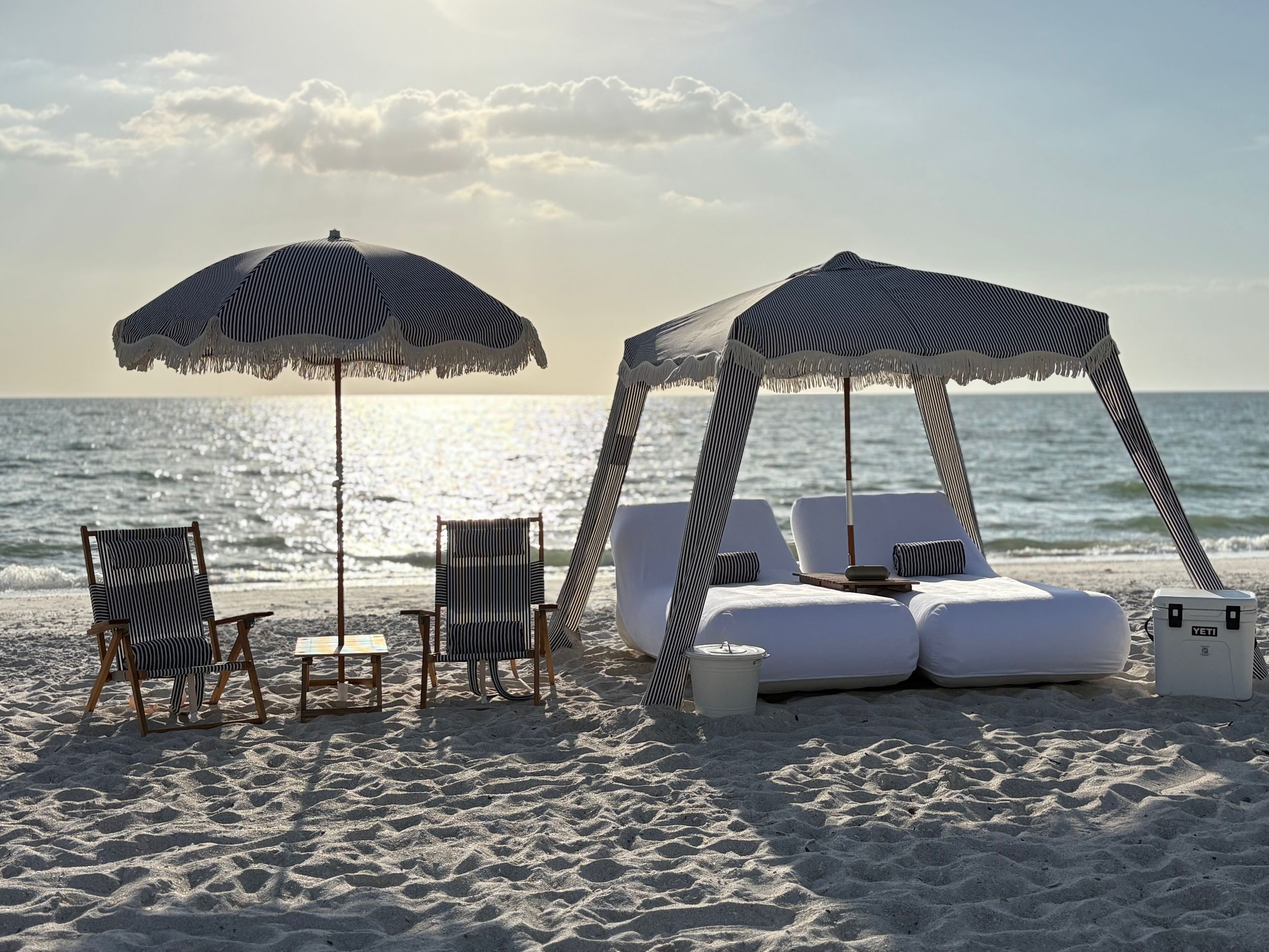 Cabana daybed on the beach